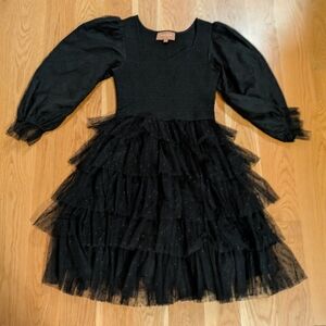 Jessakae - Black Tulle Long Sleeve Dress - Size S